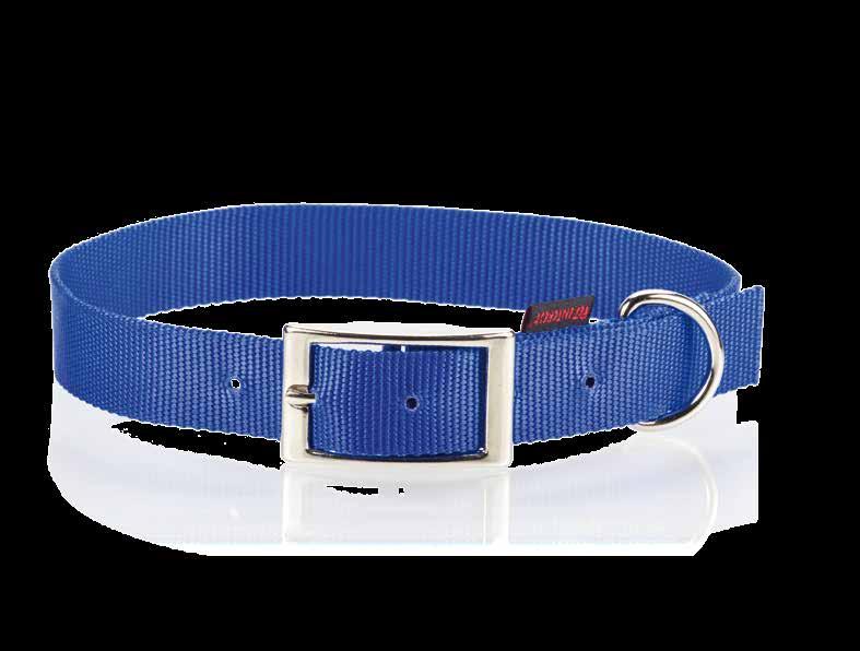 TREATS SNACKS BULK S HYGIENE GROOMING ACCESSORIES TOYS BOWLS CARRIERS STANDARD COLLARS : BLUE 3012-S SINGLE LAYER METAL BUCKLE