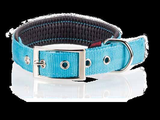 BLUE 3048 NEOPRENE SINGLE LAYER METAL BUCKLE COLLAR XS 1,6 x 35cm S 1,6 x 40cm M 2 x 50cm