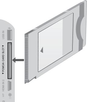 OBRATITE PAŽNJU Provjerite je li CI Modul u pravom smjeru umetnut u utor za karticu PCMCIA. Ako modul nije ispravno umetnut, može doći do oštećenja televizora, kao i utora za karticu PCMCIA.