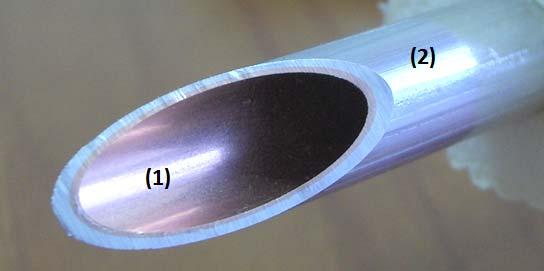 Opis proizvoda TALOS DUAL je bimetalna bešavna cev koja se sastoji od dva bešavna metalna sloja: (1)BAKAR (2) ALUMINIJUM (2)Unutrašnji metalni sloj je snažnom