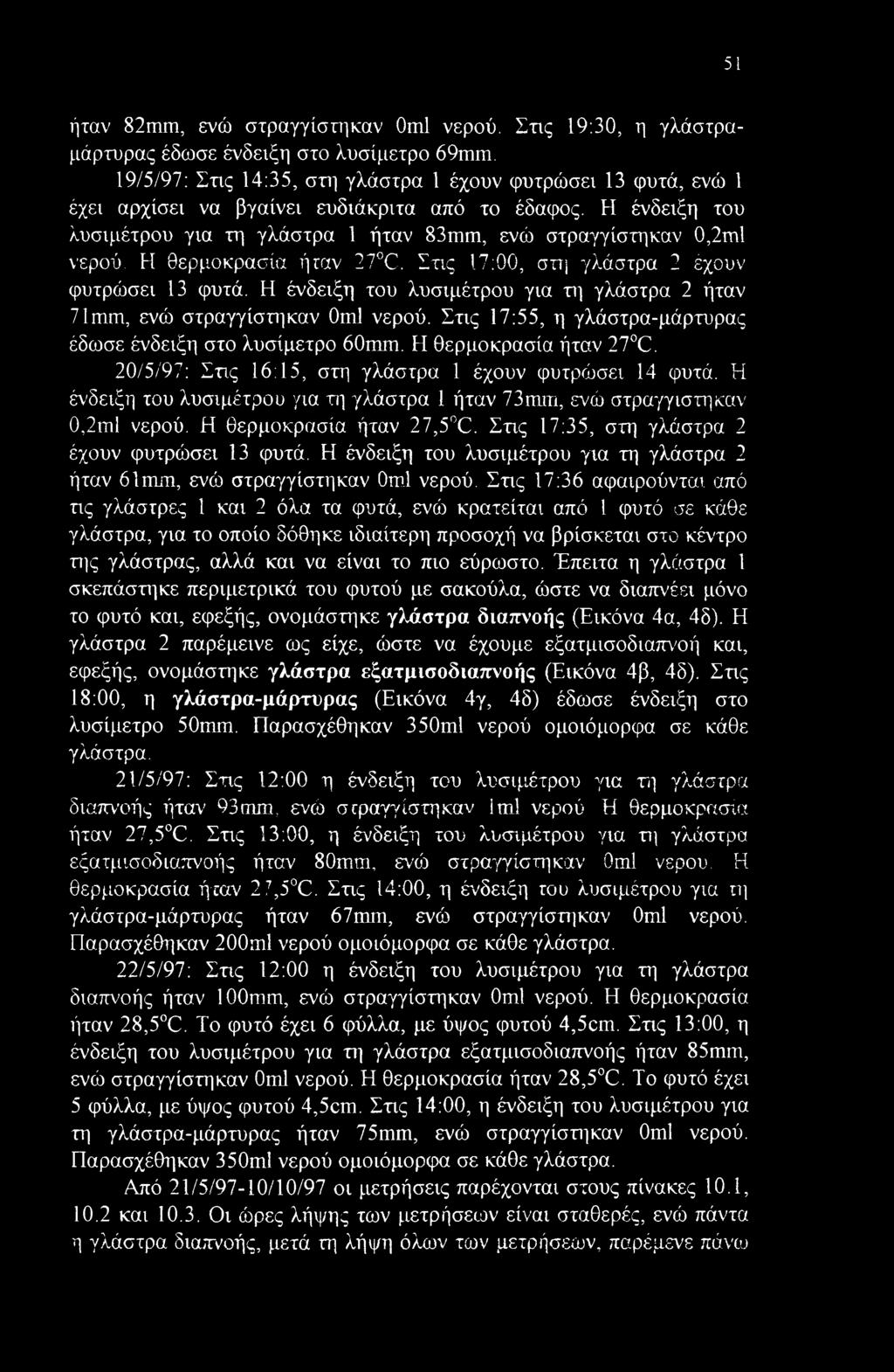 Η θερμοκρασία ήταν 27 C. Στις 17:00, στη γλάστρα 2 έχουν φυτρώσει 13 φυτά. Η ένδειξη του λυσιμέτρου για τη γλάστρα 2 ήταν 71mm, ενώ στραγγίστηκαν 0ml νερού.