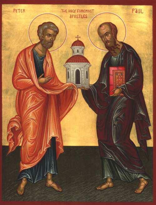Peter and Paul, the Holy Apostles The divinely-blessed Peter was from Bethsaida of Galilee. He was the son of Jonas and the brother of Andrew the First-called.