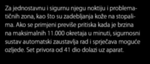 Snažan motor i prilagodljiva brzina do 6300 okretaja u minuti