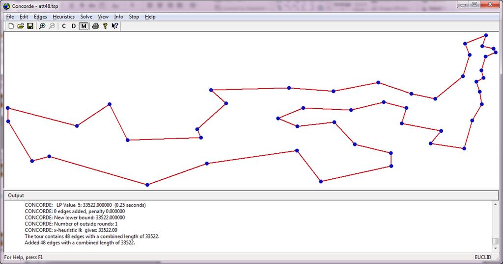 Λύτης προβλημάτων TSP Concorde TSP solver (διατίθεται δωρεάν για