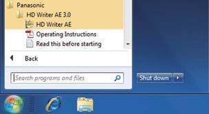 Με Η/Υ Χρήση του HD Writer AE 3.0 Για να χρησιμοποιήσετε το λογισμικό, συνδεθείτε ως Διαχειριστής ή με λογαριασμό απλού χρήστη (μόνο για τα Windows 7/Windows Vista).