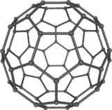 Το πολύεδρο της φουλερενίου (fullerene) ΚΠ3 60 κορυφών, 32 εδρών(κανονικά πεντάγωνα και 20 εξάγωνα).