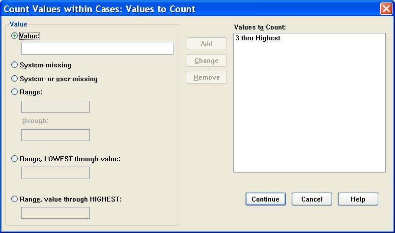 ηµιουργία Νέων Μεταβλητών (3β) Επανα-κωδικοποίηση Transform Count Values Within Cases Aρχείο SSI_COLON.
