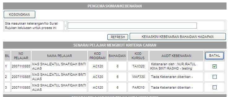 SISTEM MAKLUMAT PELAJAR BERSEPADU 16.