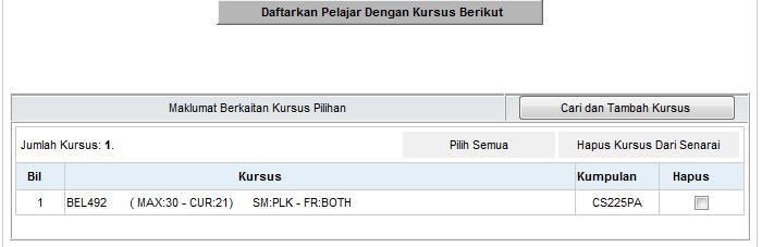 SISTEM MAKLUMAT PELAJAR BERSEPADU Klik Daftarkan Pelajar Dengan