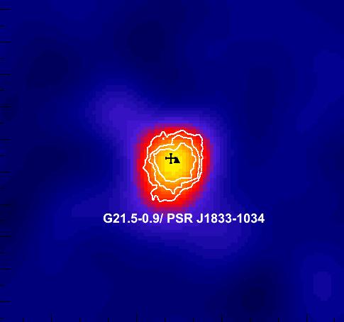 Young/composite TeV PWNe G21.5-0.9 : HESSJ1833-105 Distance 4.7 kpc ~ d5=5 kpc 2.