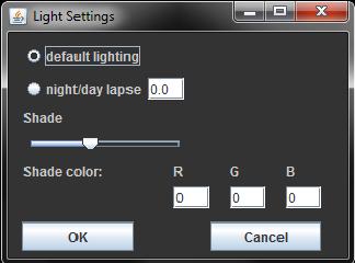 Εικόνα 23 Επιλογές φωτισμού σκηνής default lighting: Όταν είναι επιλεγμένο η σκηνή ζωγραφίζετε στα κανονικά της χρώματα και φωτεινότητα και όλοι οι φωτισμοί απενεργοποιούνται.