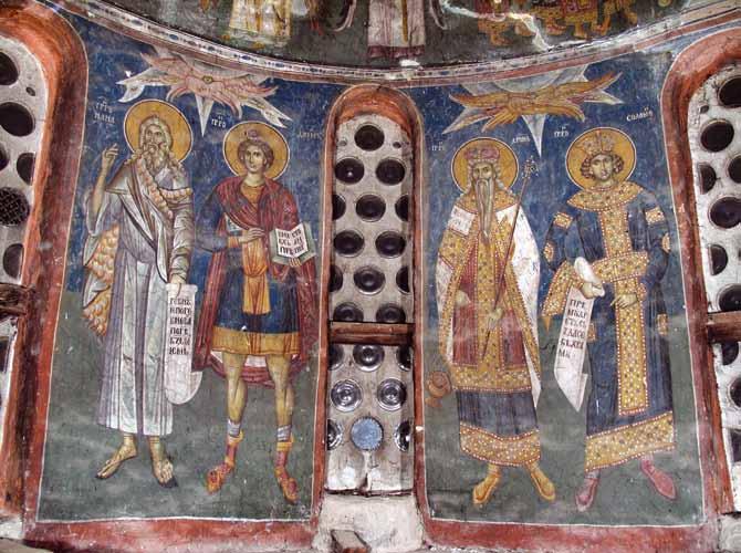 Сл. 1 Пророци Илија, Данило, Арон и Соломон, Богородичина црква у Пећкој патријаршији, 1333/4-1336. (фотогр. В. Т. Хостетер) Pic.