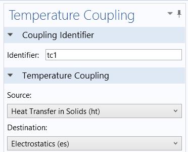 Temperature Coupling, όπου επιτρέπει την χρήση της θερμοκρασίας ως