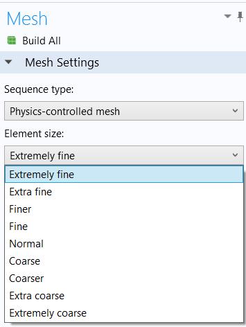Για την δημιουργία User Controlled Mesh το λογισμικό παρέχει κατάλληλες επιλογές στην γραμμή