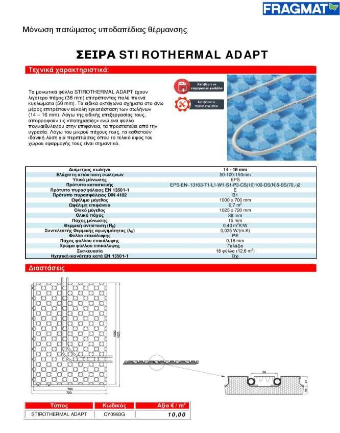 ΕΝΔΟΔΑΠΕΔΙΑ ΘΕΡΜΑΝΣΗ FRAGMAT Στις