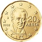 1 ευρώ: αντίγραφο όψης αρχαίου αθηναϊκού τετράδραχμου