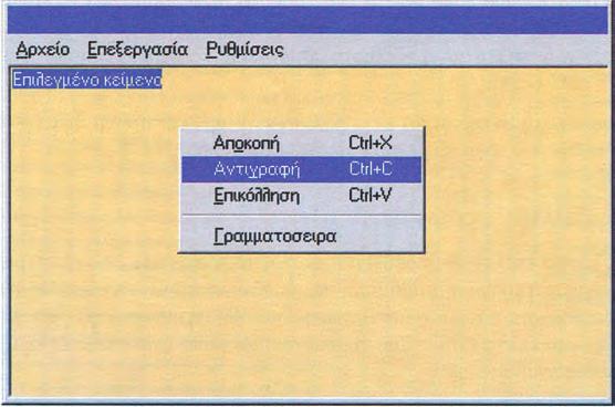 Οι περισσότεροι χρήστες γνωρίζουν ήδη τις δυνατότητες των μενού επιλογών αφού τα έχουν ήδη χρησιμοποιήσει μέσα από γνωστές εφαρμογές γενικής χρήσης.