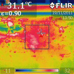 ΚΕΦΑΛΑΙΟ 4 ΠΑΡΟΥΣΙΑΣΗ ΜΕΤΡΗΣΕΩΝ 92 Εικόνα 4.20.4. Θερμική απεικόνιση σημείου μέτρησης 20 (λεπτομέρεια 3) Εικόνα 4.