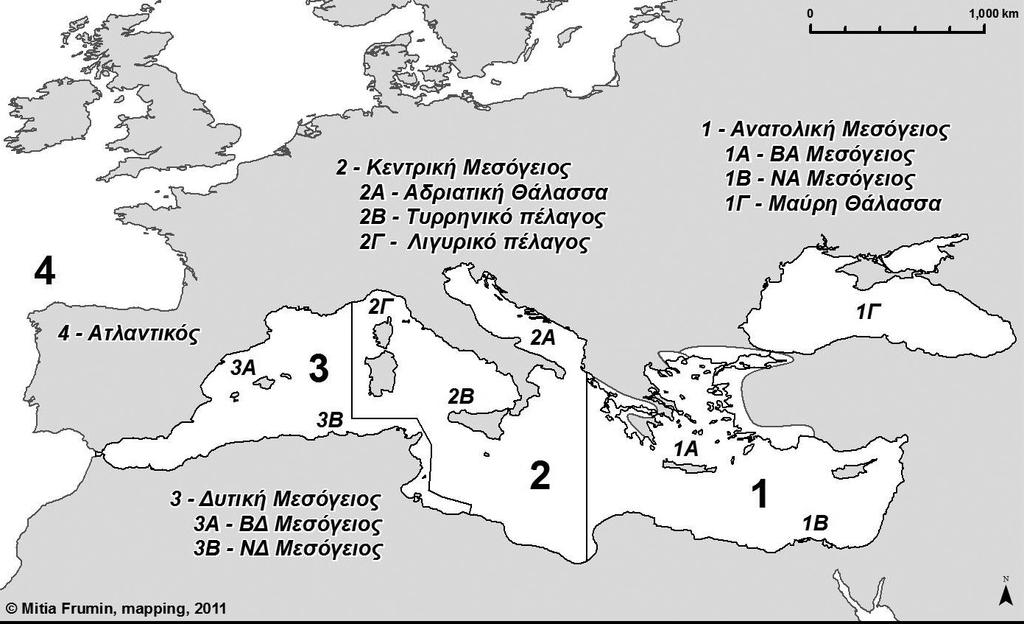 70 Η ΝΑΥΤΙΛΙΑ ΤΩΝ ΕΛΛΗΝΩΝ 1700-1821 Η ΝΑΥΤΙΛΙΑ ΤΩΝ ΕΛΛΗΝΩΝ ΩΣ ΜΟΧΛΟΣ ΕΝΟΠΟΙΗΣΗΣ ΤΩΝ ΑΓΟΡΩΝ 71 Θαλάσσιες περιφέρειες 1- Ανατολική Μεσόγειος 2- Κεντρική Μεσόγειος 3- Δυτική Μεσόγειος 4- Ατλαντικός