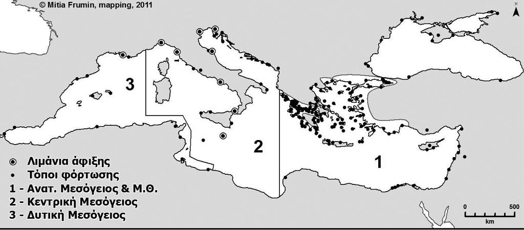 74 Η ΝΑΥΤΙΛΙΑ ΤΩΝ ΕΛΛΗΝΩΝ 1700-1821 Η ΝΑΥΤΙΛΙΑ ΤΩΝ ΕΛΛΗΝΩΝ ΩΣ ΜΟΧΛΟΣ ΕΝΟΠΟΙΗΣΗΣ ΤΩΝ ΑΓΟΡΩΝ 75 Χάρτης 1.