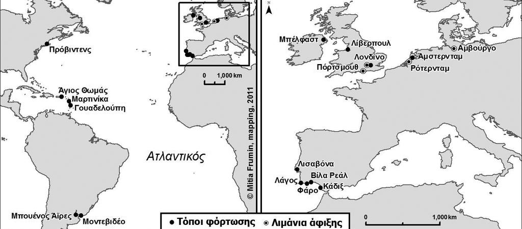 Ιστορία των Ελλήνων, 1700-1821», ενταγμένο στο Επιχειρησιακό πρόγραμμα «Πυθαγόρας Ι: Ενίσχυση Ερευνητικών Ομάδων στα Πανεπιστήμια», 2004-2007 με τη χρηματοδότηση των ΕΕ/ΥΠΕΠΘ Χάρτης 1.