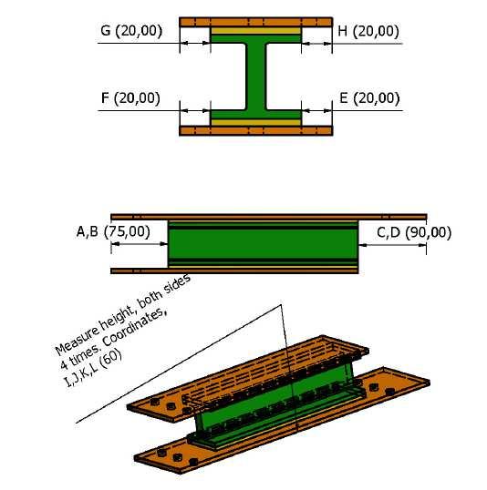 Assembling process with bonding paste The I-beam and the flanges have peel-ply surface texture. The only surface preparation should be carried out is to clean it with ethanol. Curing cycle, 90 C 5h.