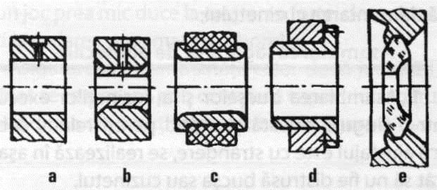 Lagărele cilindrice se execută din următoarele materiale: - fusul se poate executa din oţel tratat termic; - cuzinetul, respectiv bucşa se poate executa din: - bronz, pentru sarcini mari şi viteze