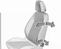 Ρυθμίστε την ανάκλιση της πλάτης του καθίσματος έτσι, ώστε να μπορείτε να φτάνετε εύκολα στο τιμόνι με τους αγκώνες ελαφρά λυγισμένους.