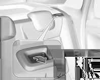 Αποθήκευση 69 Προέκταση χώρου φόρτωσης (έκδοση με σταθερά πίσω καθίσματα) Τραβήξτε το μοχλό απασφάλισης στη μία ή και τις δύο εξωτερικές πλευρές και αναδιπλώστε προς τα κάτω τις πλάτες των καθισμάτων