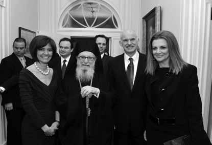 Chief of Protocol Capricia Penavic Marshall and Prime Minster of Greece George Papandreou. (3) Former U.S.