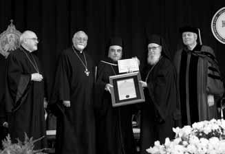 Metropolitan Gennadios of Sassima. Also shown is Rev. Dr. Thomas FitzGerald, Dean of Holy Cross, Fr.