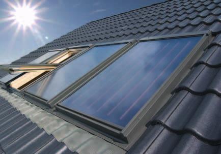 Solarne kolektorje SKW lahko poljubno kombiniramo s strešnimi okni FAKRO. Tesno prileganje strešni površini je zagotovljeno s standardno tesnilno obrobo FAKRO.