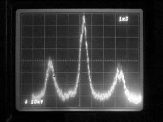 Παρατηρούµε ότι υπάρχει ένα σχετικό Amplitude Modulation, δηλαδή οι παλµοί του σήµατος εισόδου 2 δεν είναι απολύτως ισοϋψείς. Στο σχήµα 3.