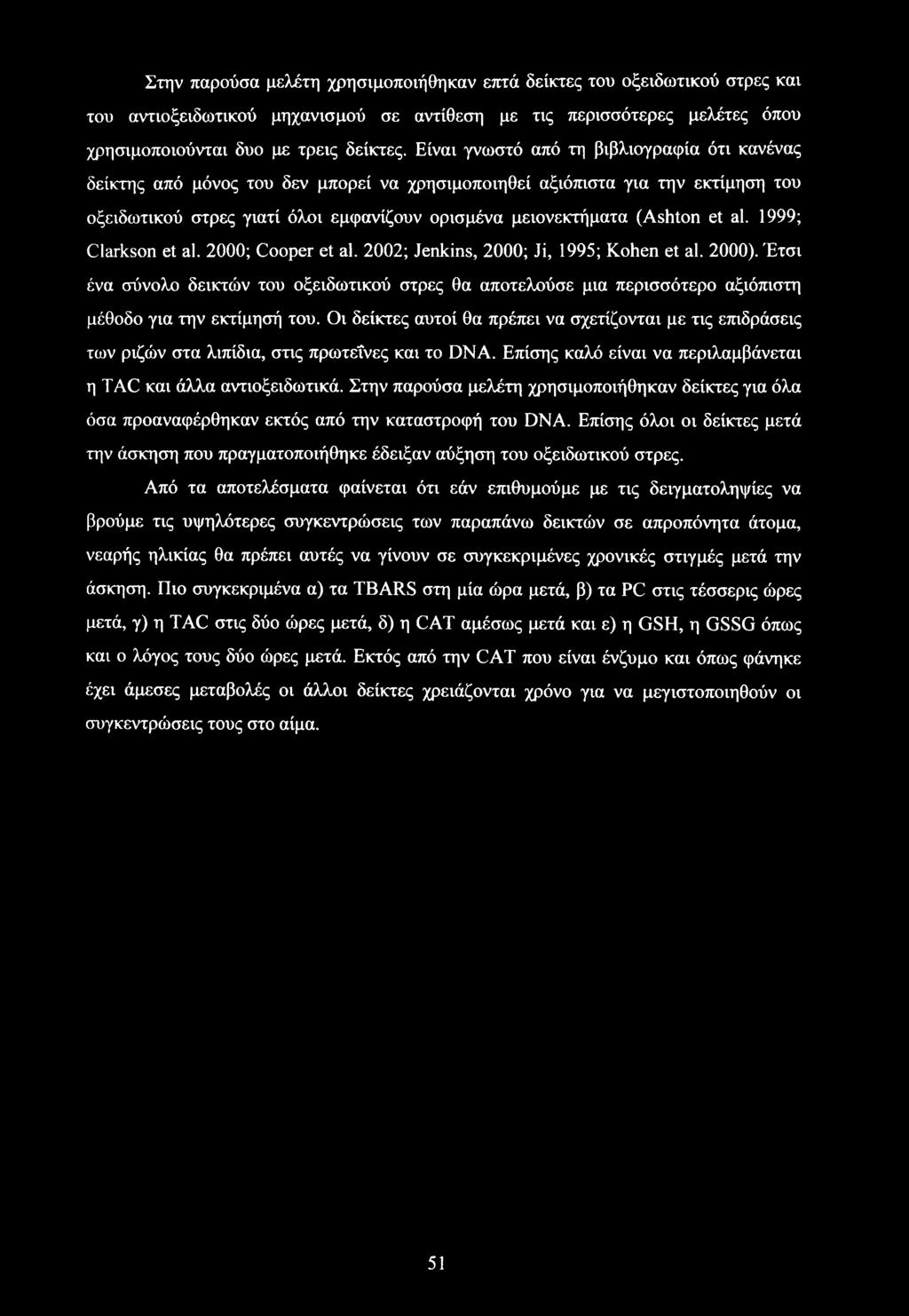 et al. 1999; Clarkson et al. 2000; Cooper et al. 2002; Jenkins, 2000; Ji, 1995; Kohen et al. 2000).