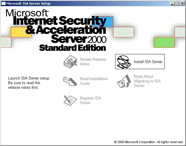 1 ΕΓΚΑΤΑΣΤΑΣΗ & ΡΥΘΜΙΣΗ MS ISA SERVER 2000 ΣΤΟ ΠΕΡΙΒΑΛΛΟΝ ΤΩΝ ΣΧΟΛΙΚΩΝ ΕΡΓΑΣΤΗΡΙΩΝ Ο MS ISA Server 2000 περιλαµβάνεται στο λογισµικό αρκετών σχολικών εργαστηρίων µε εξυπηρετητή που στηρίζεται σε