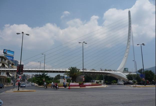 Ένα από τα μέρη που φάνηκε να πληροί τους παραπάνω περιορισμούς ήταν η πεζογέφυρα του Santiago Calatrava.