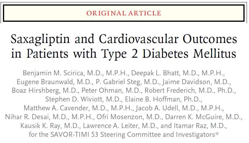 16492 ασθενείς υψηλού καρδιαγγειακού κινδύνου με σαξαγλιπτίνη ή placebo