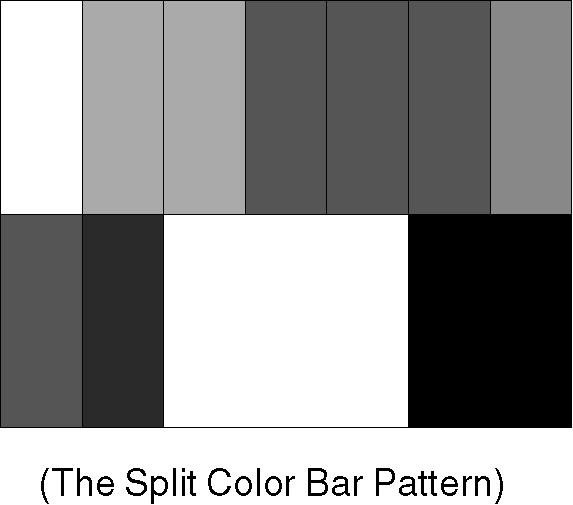 8.. Picture level adjustment (RF) Instrument Name. REMOTE TRANMITTER. Ex. ignal (plit color bar) Adjustment or Inspection Procedure <procedure>. Receive the split color bar.
