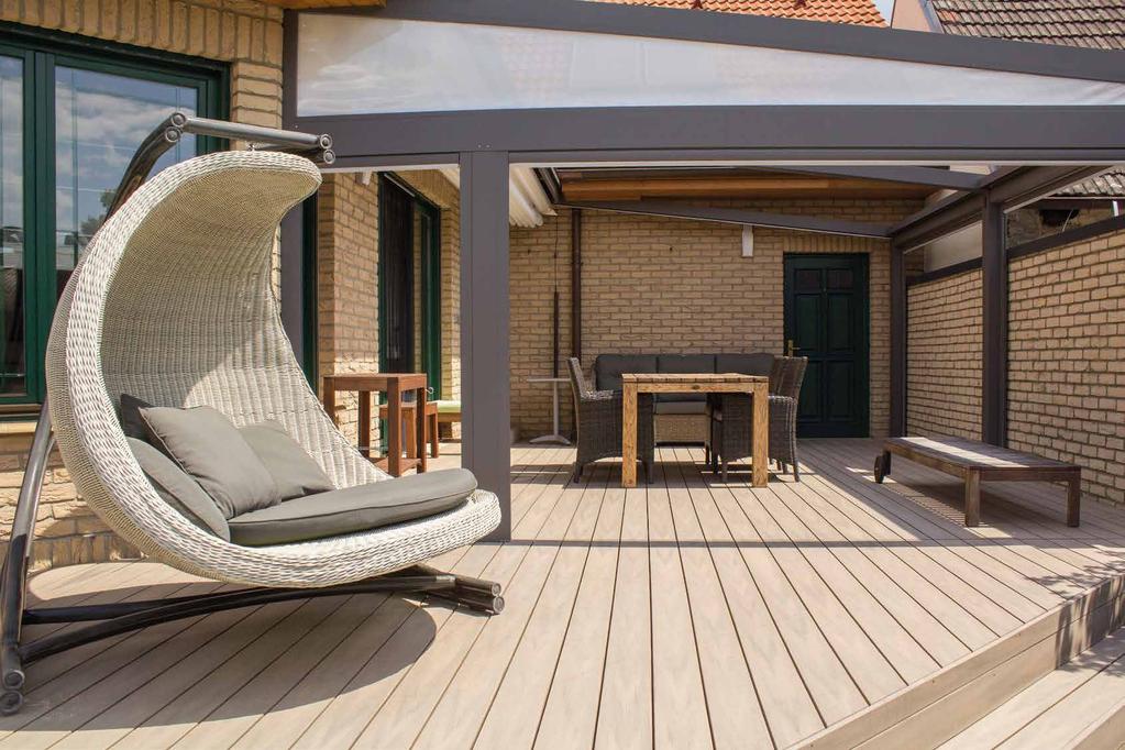 DECKING Flat Plus Απολύτως λεία επιφάνεια της εκδοχής "Flat Plus" σε διάφορους χρωµατισµούς, προσφέρει