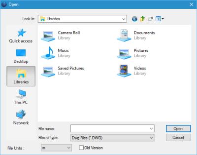 Θυμηθείτε να επιλέξετε από τη λίστα τη σωστή μονάδα μέτρησης, δηλαδή αυτή που χρησιμοποιήθηκε κατά τη δημιουργία του.dwg,.dxf αρχείου.