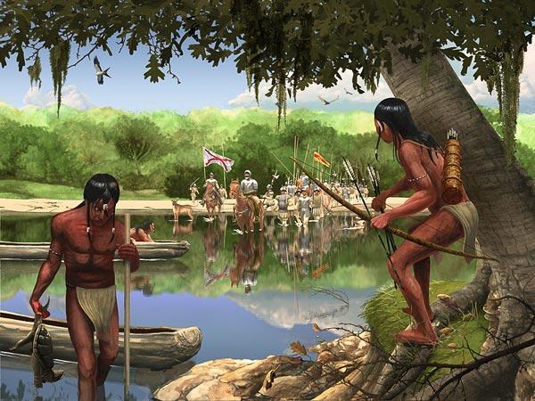 Κονκίστα Αμέσως μετά την ανακάλυψη της Αμερικής άρχισαν οι προσπάθειες των Ισπανών να επιβληθούν στους αυτόχθονες εδραιώνοντας την κυριαρχία τους.