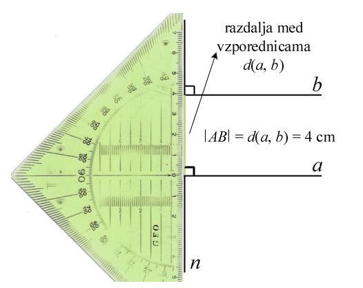 c) PREMICE IN RAZDALJE RAZDALJA TOČKE OD PREMICE Razdalja točke T od premice p je daljica TC. Je najkrajša razdalja med razdaljami od točke T do točk na premici p.