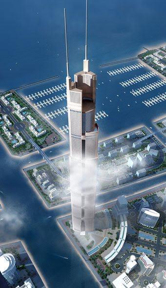 THE NAKHEEL TOWER ( THE AL BURJ) To Al Burj. Είχε σχεδιαστεί από το 2003, αλλά η οικονομική κρίση που έπληξε το Ντουμπάι το 2009, ανέβαλλε την ανέγερση του.