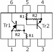 Digital Transistor Complex Type BRT Pin Connection Device Type R1 [ kω ] R2 [ kω ] V O I O P D [ mw ] Electrical Characteristic G I (h FE ) @ V O @ I O Min SUR491J SRC1202 10 10 50 100 50 5 10