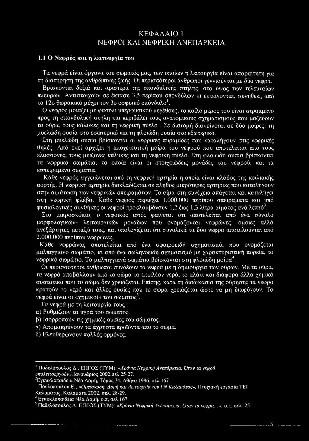 Αντιστοιχούν σε έκταση 3,5 περίπου σπονδύλων κι εκτείνονται, συνήθως, από το 12ο θωρακικό μέχρι τον 3ο οσφυϊκό σπόνδυλο1.