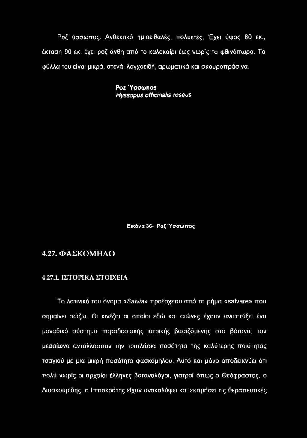 Ροζ Ύσσωποβ Hyssopus officinalis roseas Εικόνα 36- Ροζ Ύσσωπος 4.27. ΦΑΣΚΟΜΗΛΟ 4.27.1.