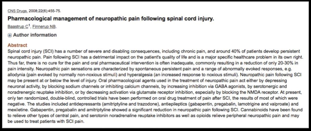 Ο νευροπαθητικός παραμένει ο λιγότερο κατανοητός τύπος πόνου και παρέχει τη μεγαλύτερη πρόκληση για τη θεραπεία.