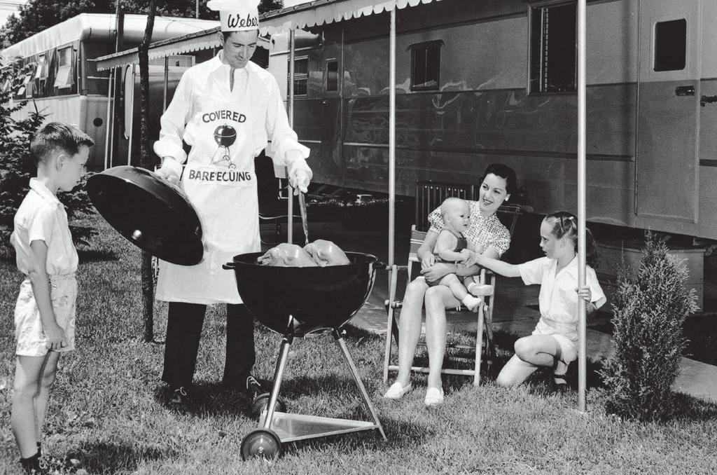 Η εξέλιξη ΤΗΣ WEBER 1952 Δημιουργείται η σκεπαστή Weber 1956 Η σκεπαστή ψησταριά παίρνει την τελική της μορφή 1959 Ο George Stephen αποκτά το