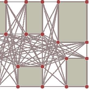 ακρίβεια προσδιορισμού της θέσης του. Εικόνα 4 1: Διάγραμμα ορατότητας όπως αυτό προκύπτει ανάμεσα σε εμπόδια (πηγή: http://theory.stanford.edu/~amitp/gameprogramming/maprepresentations.html) 2.