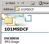 1 1 Κάντε διπλό κλικ στο [My Computer] t [Removable Disk] t [DCIM]. Αν το εικονίδιο "Removable Disk"δεν εμφανιστεί, βλ. σελίδα 111.